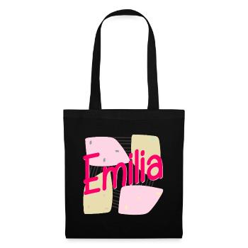 NOM CADEAU FILLE FILLE EMILIA - Sac en tissu - noir - Devant