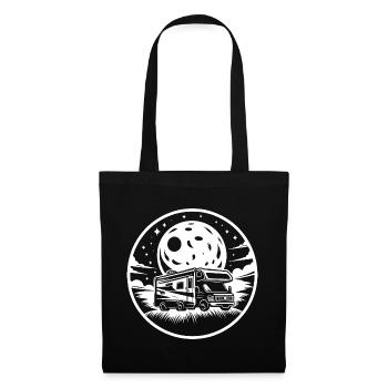 Motorhome Silhouette Camping Reis - Tote Bag - black - Front