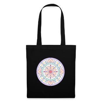 Mandala with risograph effect - Tote Bag - black - Front
