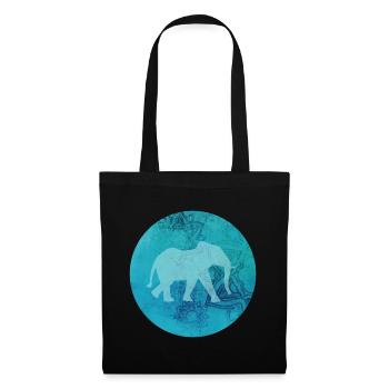 Mandala Elefant Indien Yoga Meditation Energie om - Stoffbeutel - Schwarz - Vorne