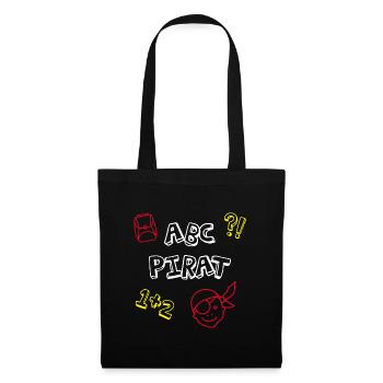 ABC Pirate School Enrollation School Comic Kids Celebration - Sac en tissu - noir - Devant