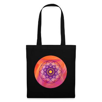 Yoga Circle Painting Mandala Meditation Namaste om - Tote Bag - black - Front