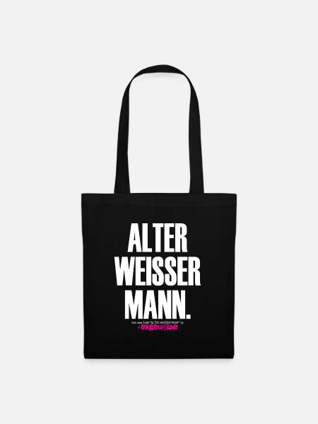 ALTER WEISSER MANN Shirt Design - Stoffbeutel - Schwarz