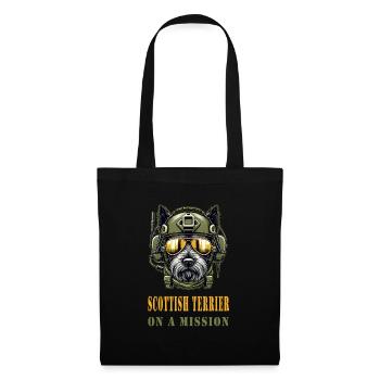 Scottish Terrier on Mission - Military - Tote Bag - black - Front