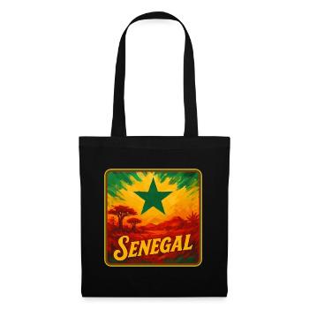 Légende Sénégalaise Design - Sac en tissu - noir - Devant