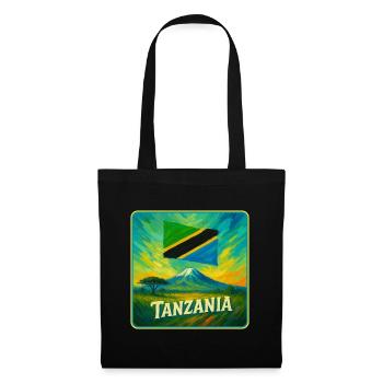 Tanzania Flag Design - Tote Bag - black - Front