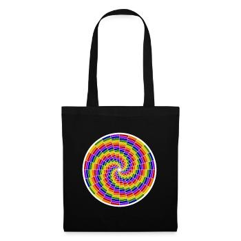 Colored Spiral Art Design - Tote Bag - black - Front