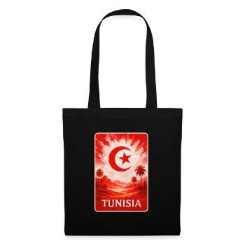 Tunisia Desert Art with Flag - Tote Bag - black - Front