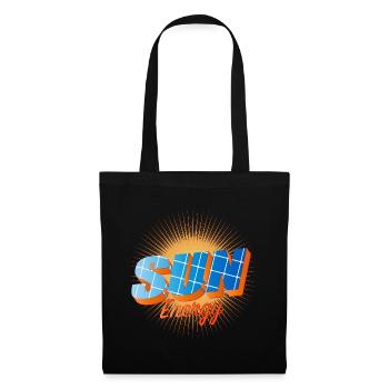Typography with solar cells and bright sun - Tote Bag - black - Front