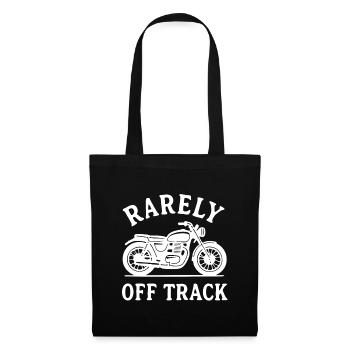 rarement hors piste moto Motard Motorrad Spruch - Sac en tissu - noir - Devant