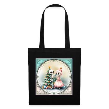 Christmas Skulls with Tree and Candy - Tote Bag - black - Front
