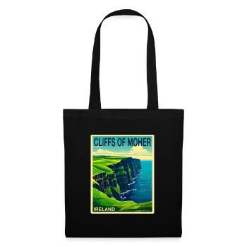 falaises de moher Irlande - Sac en tissu - noir - Devant