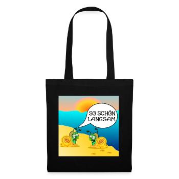 SCHNECKEN SONNENUNTERGANG STRAND - Stoffbeutel - Schwarz - Vorne