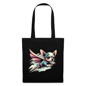 Super chien Chihuahua héros Cape Chi Chis cadeau - Sac en tissu - noir - Devant