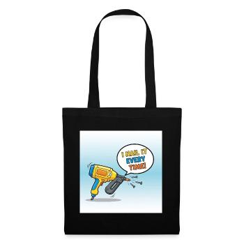 Humorous toy design with nail tool - Tote Bag - black - Front
