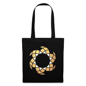 Yoga Sun Gold Ornament Mandala Exclusive Namaste - Tote Bag - black - Front
