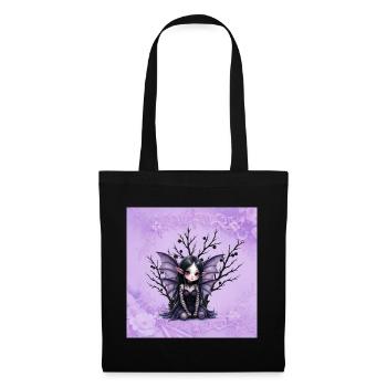 Vampire fée fille sur arbre sombre - Sac en tissu - noir - Devant