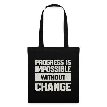 Motivational Quote on Gray Background Block Text - Tote Bag - black - Front