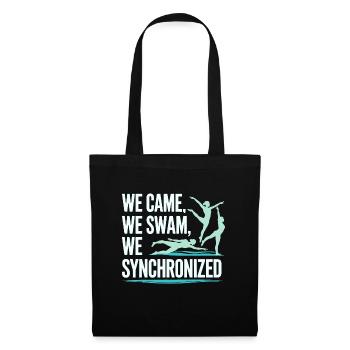 Nous sommes venus, nous avons nagé, nous avons fait de la natation synchronisée. - Sac en tissu - noir - Devant