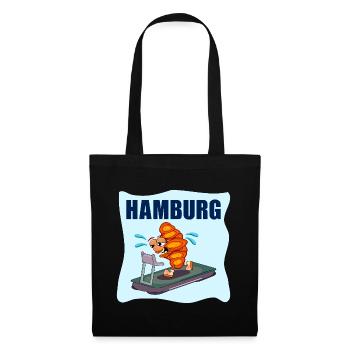 FRANZBRÖTCHEN HAMBURG - LAUFEN LAUFBAND - Stoffbeutel - Schwarz - Vorne