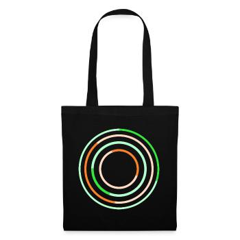 Conception abstraite de lignes circulaires - Sac en tissu - noir - Devant