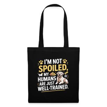 Mes humains sont bien dressés Dog Lover Design - Sac en tissu - noir - Devant