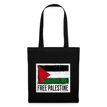 Freiheit für Palästina Flagge Design - Stoffbeutel - Schwarz - Vorne