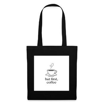 Minimalist Coffee with Heart - Tote Bag - black - Front