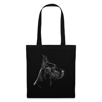Dogge - Stoffbeutel - Schwarz - Vorne