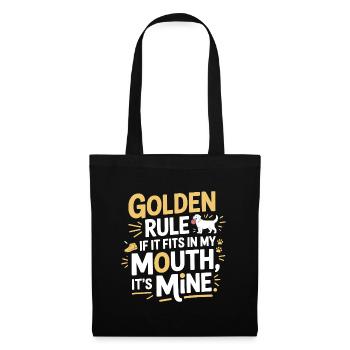 Lustiges Hundezitat Goldene Regel Design - Stoffbeutel - Schwarz - Vorne