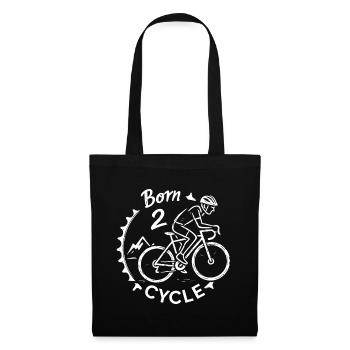 Motif de vélo Born 2 Ride - Sac en tissu - noir - Devant