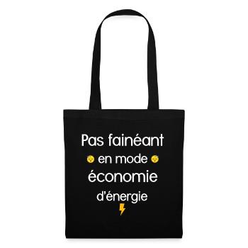 Energetic and Optimistic Slogan - Tote Bag - black - Front