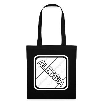 Prénom de fille Alessia - Sac en tissu - noir - Devant