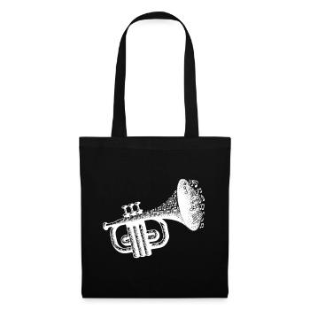 Trompette allumée, soucis de l’explosion de la note musique magie - Sac en tissu - noir - Devant