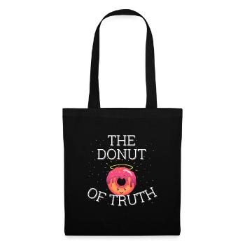 Skurriler Donut der Wahrheit Illustration - Stoffbeutel - Schwarz - Vorne