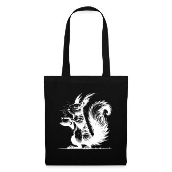 Small Squirrel, Big Cup Squirrel Caffeine - Tote Bag - black - Front