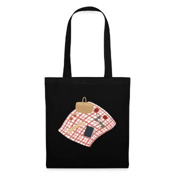 Rustic Picnic Scene Illustration - Tote Bag - black - Front