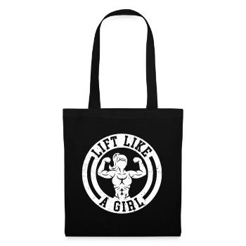 Soulever comme une fille - Sac en tissu - noir - Devant