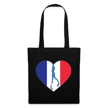 Drapeau du Cœur de France d’Apnée - Sac en tissu - noir - Devant
