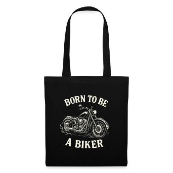 Né pour être une moto motarde - Sac en tissu - noir - Devant