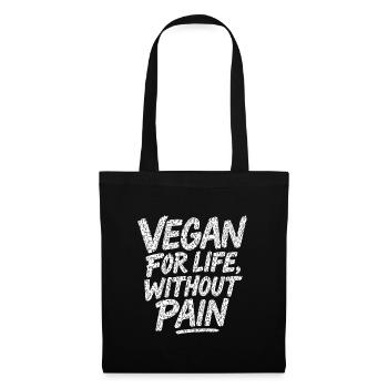 Slogan sur le mode de vie végétalien - Sac en tissu - noir - Devant