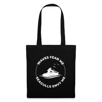 Waves Fear Me Seagulls Envy Me Jetski Rider  - Tote Bag - black - Front