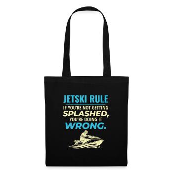 Jetski Humor Ocean Waves Splash Rider  - Tote Bag - black - Front