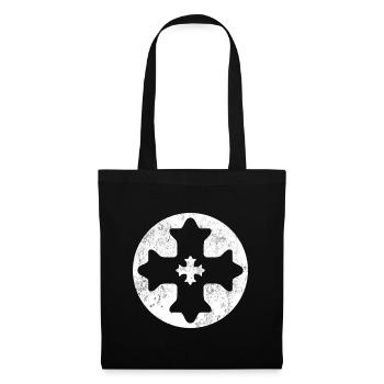Eastern Coptic cross in white circle - Tote Bag - black - Front
