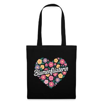 Blumenflüsterin floristin - Stoffbeutel - Schwarz - Vorne