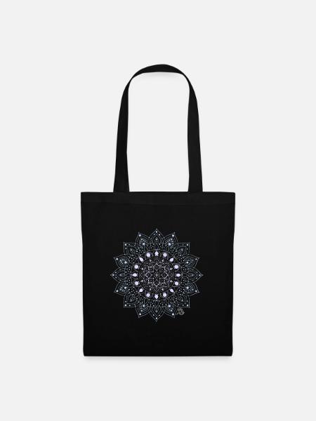 Geometric Mandala Pattern - Tote Bag - black