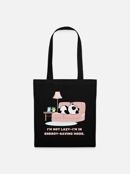 I'm Not Lazy Design for those who like to sleep - Tote Bag - black