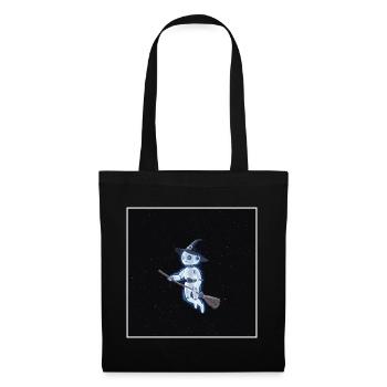 Robot witch in space - Tote Bag - black - Front