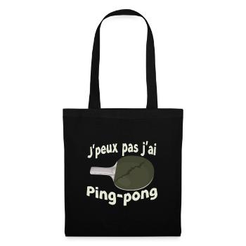 Ping-Pong Break Humor - Tote Bag - black - Front