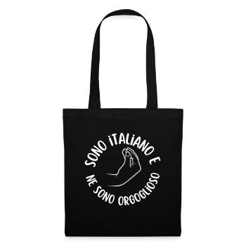 I am Italian and proud of it.  - Sac en tissu - noir - Devant